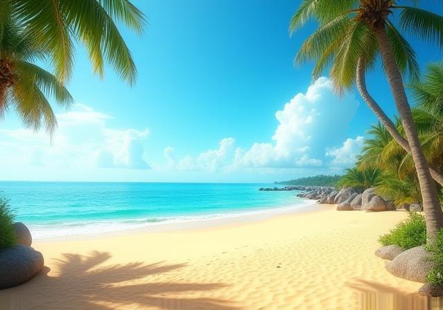 Coastal beach landscape in India
