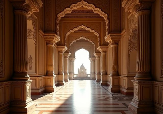 Grand palace interior in India