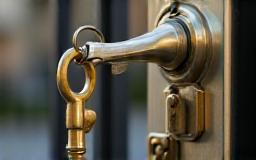 Key or security pass symbolizing access control